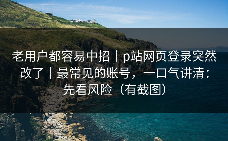 老用户都容易中招｜p站网页登录突然改了｜最常见的账号，一口气讲清：先看风险（有截图）