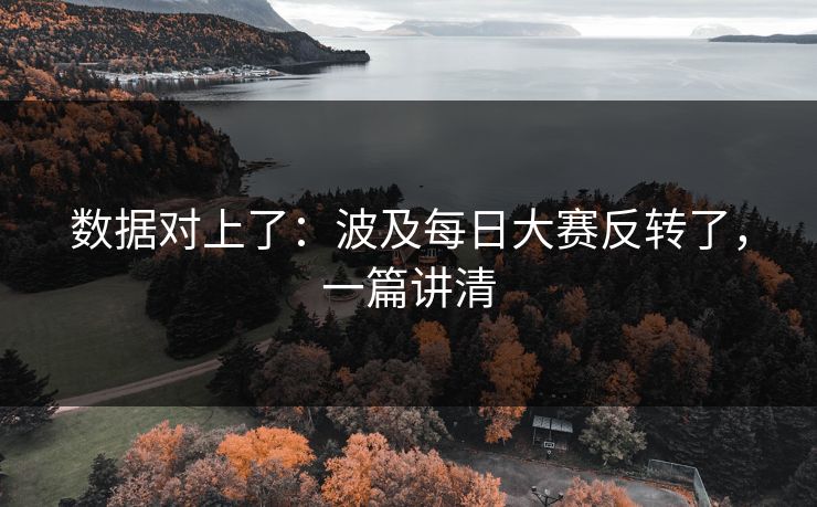 数据对上了:波及每日大赛反转了,一篇讲清 数据对上了:波及每日大赛反转了,一篇讲清