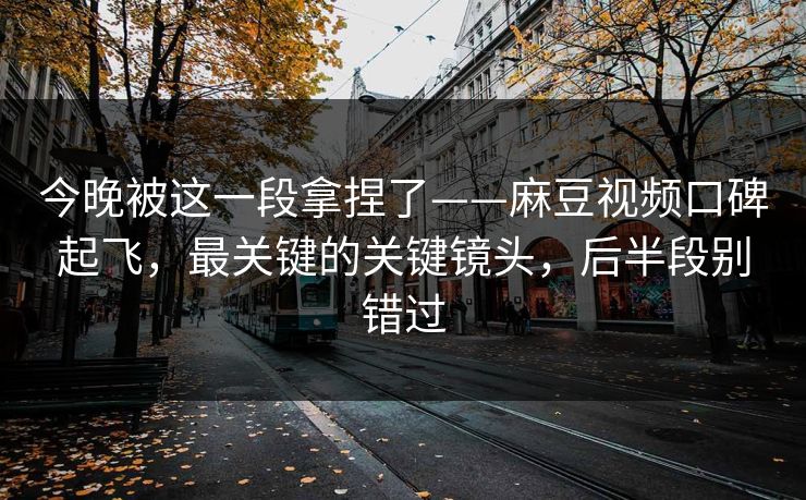 今晚被这一段拿捏了——麻豆视频口碑起飞,最关键的关键镜头,后半段别错过 今晚被这一段拿捏了——麻豆视频口碑起飞,最关键的关键镜头,后半段别错过