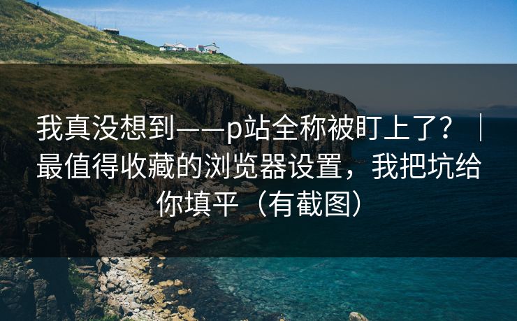 我真没想到——p站全称被盯上了？｜最值得收藏的浏览器设置，我把坑给你填平（有截图）